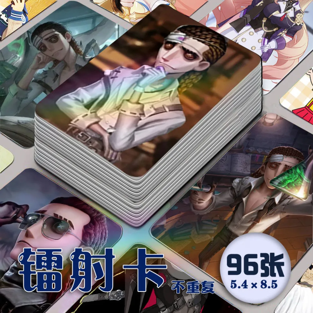 

96 PCS Identity Ⅴ Anime Laser Luchino Diruse Cosplay Rounded Corners LOMO Card Christmas Gifts Girls