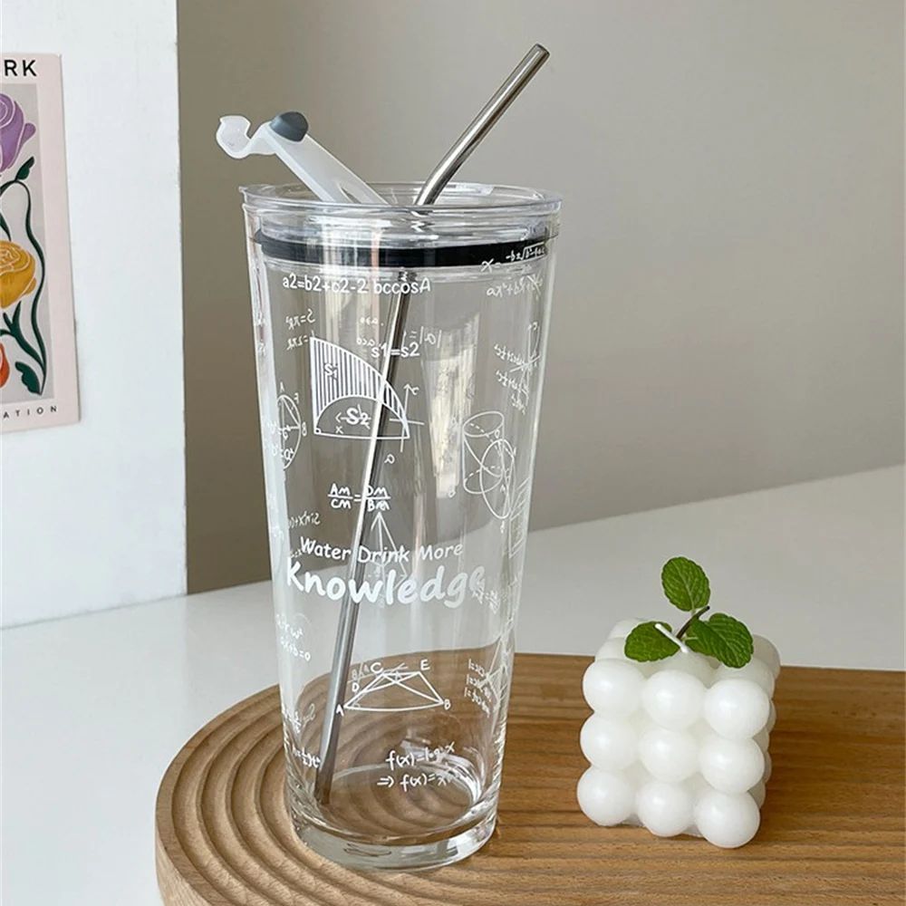 Water Cup Classic Design The New 1000ml Straw Glass Sippy Cup Exquisite Workmanship Easy To Use Heat Resistant With Lid