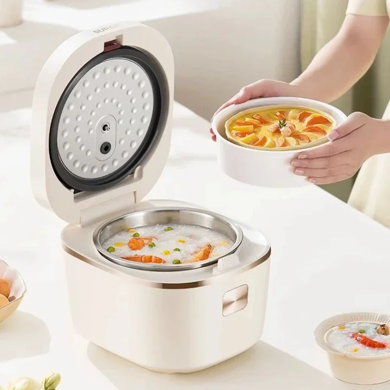 Stainless steel inner pot kitchen new electric rice cooker. For 2-4 people. 3 liters high volume. Multifunctional. 0 coating.