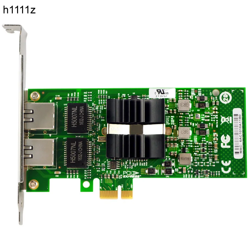 Nueva tarjeta de red PCI Express 82576 EB/GB puerto Dual PCIE X1 Gigabit Ethernet 10/100/1000Mbps adaptador LAN controlador con cable E1G42ET