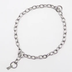 HQ SD02 Strong 3MM Diameter 40-70CM Solid Stainless O Type Chain Dog Leash Collar for Small Middle Pet