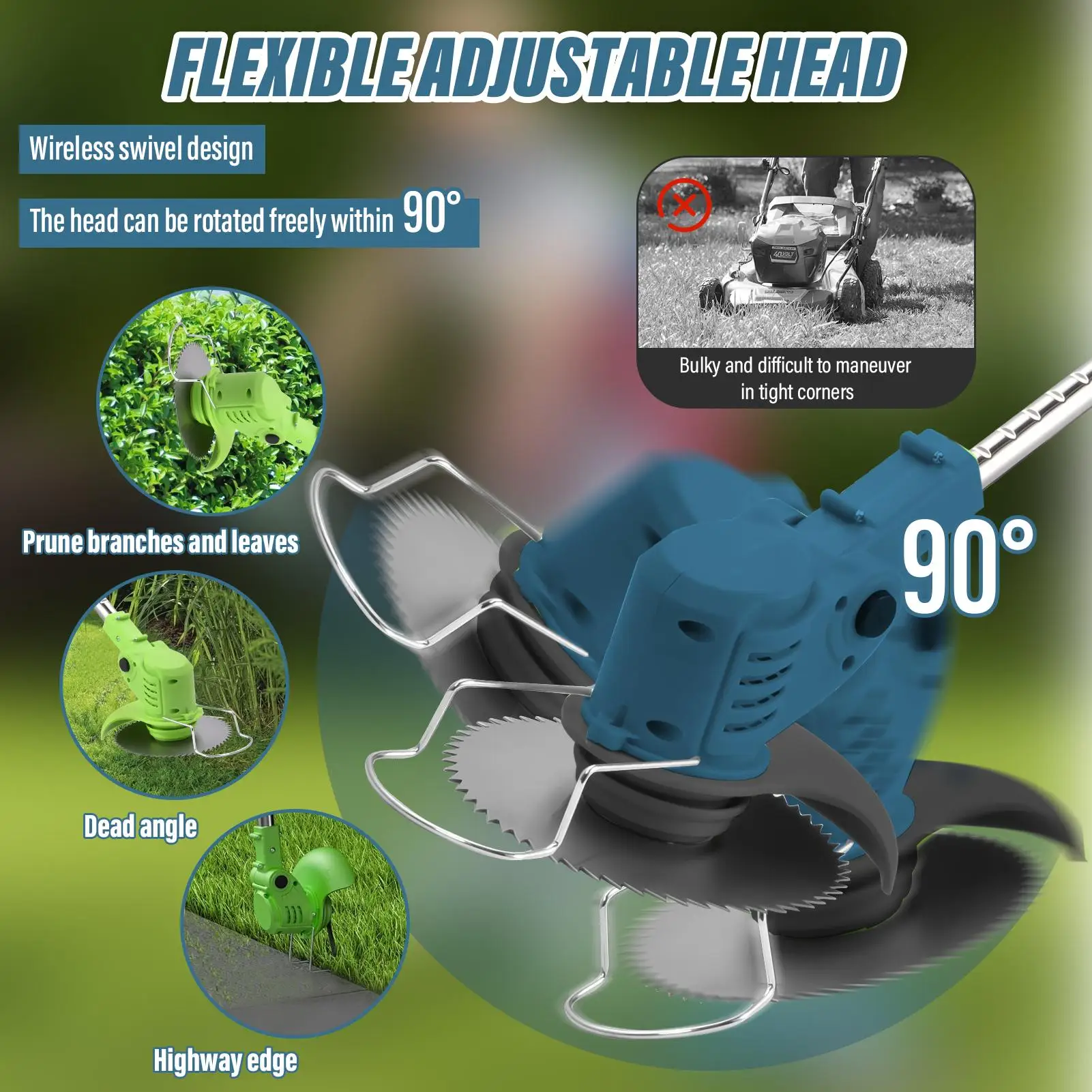 Cesoie da potatura per motoseghe portatili ricaricabili per motoseghe elettriche a batteria per il taglio dell'albero del legno