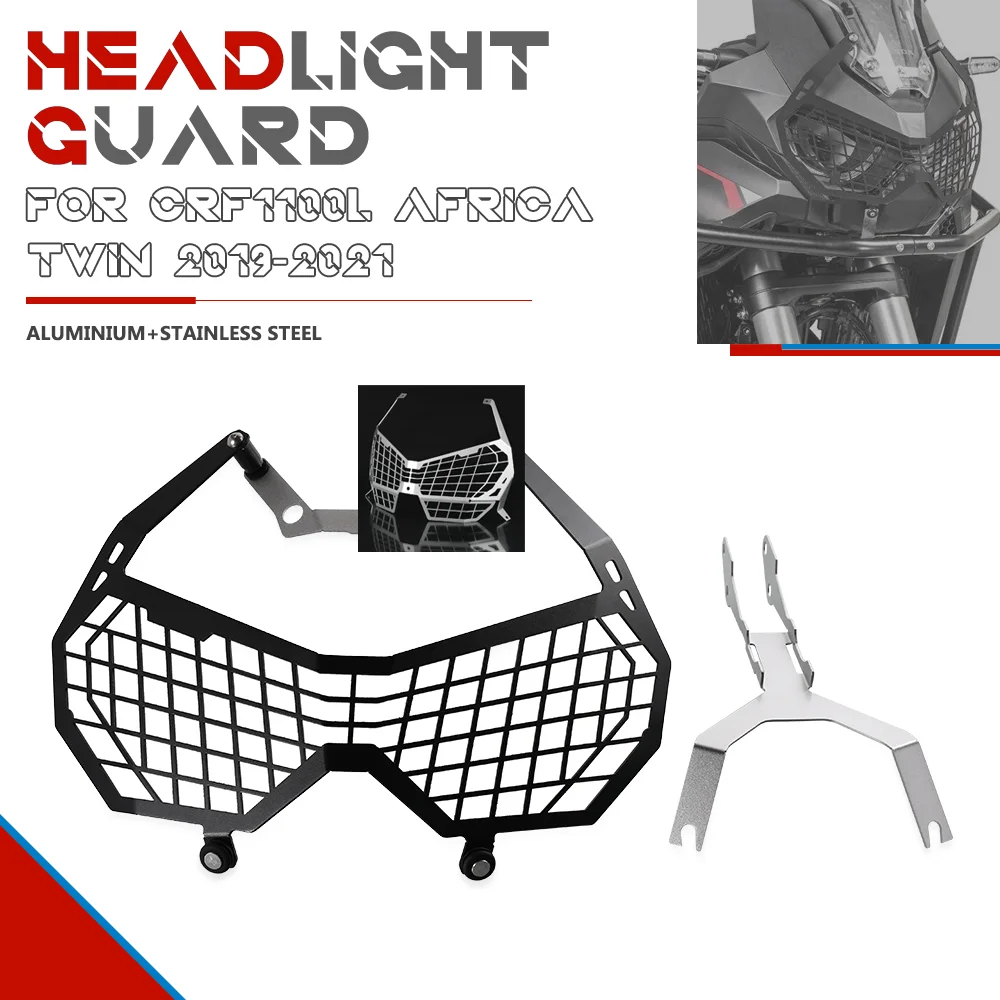 

FOR HONDA CRF1100L AFRICA TWIN STD 2019 2020 2021 Motorcycle Accessories Headlight Grill Grille Cover Protection HeadLamp Guard