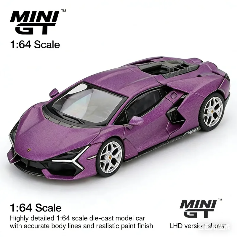 

MINIGT 1:64 # Модель автомобиля Lamborghini Revuelto из литого пластика, реалистичная, коллекционная, для мальчиков, подарок на праздник, игрушка, предмет декора