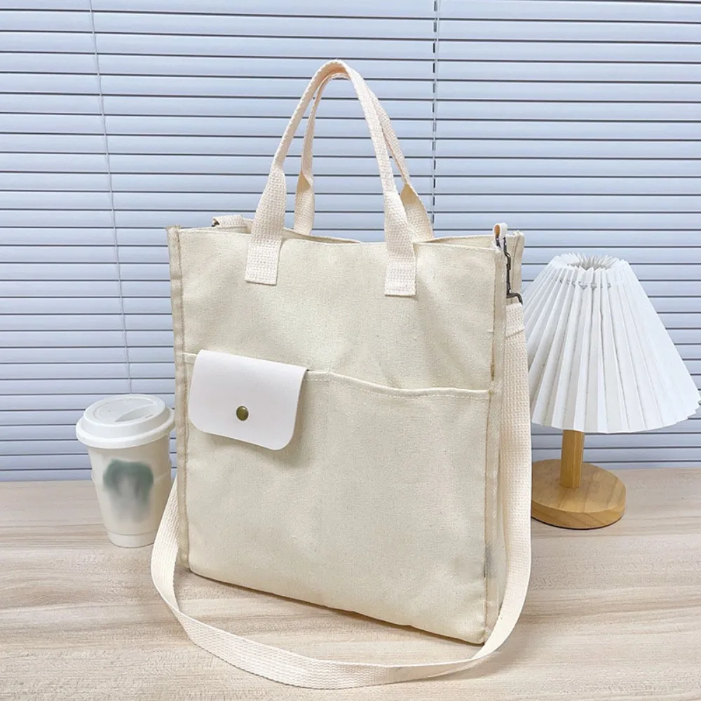 

Work Canvas Material Canvas Crossbody Bag Crossbody Design Lightweight Shopping Bags Fashion Shoulder Strap Handbag Girl's