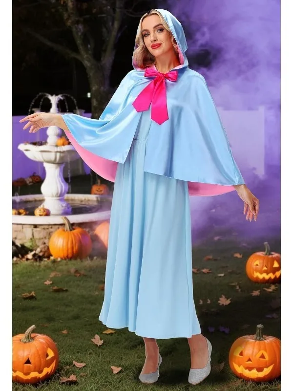 Princess Double-Sided Short Cape Role-Playing Cosplay Fairy Godmother Princess Robe Polyester Fabric Spring Season