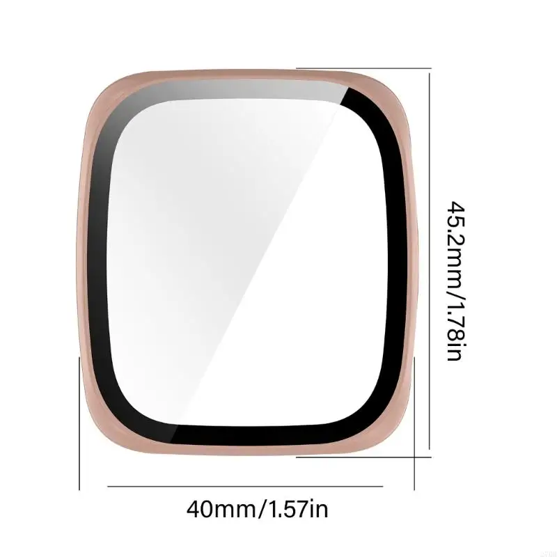 شاهد العلبة مع فيلم زجاجي مقسى لغطاء حامي نشط 2 حامي Smartwatch Screen Protector Shell