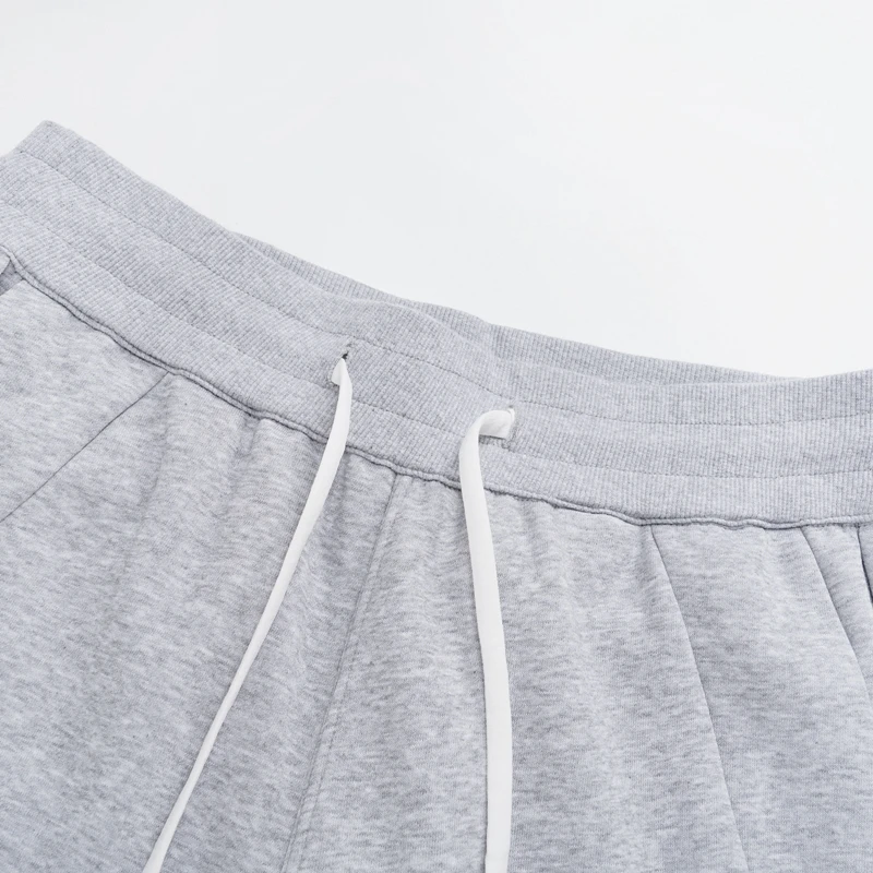 Baggy-Jogginghose mit Retro-Vertikalstreifen-Schnitt und Kordelzug für Herren, 2023, lässige Y2k-Schlagjogginghose, Schwarz, Grau, Unisex-Hose, weites Bein – Detail 2