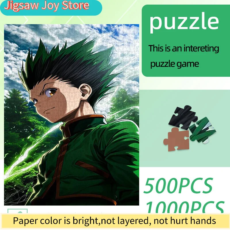 

Paper Jigsaw Puzzle, DIY Puzzle, Exquisite Puzzle, Adult Puzzle Featuring a Close-up of Anime Character Killua Zoldyck with G