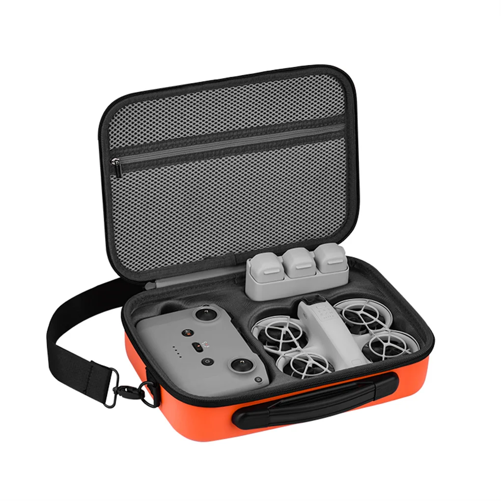 Storage Bag Protective Carrying Case PU Leather Drop-resistant Hard Shell Handbag for DJI NEO Drones Controller Accessories