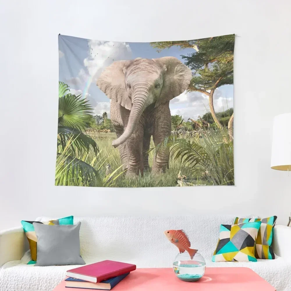 

Baby Elephant Tapestry Aesthetic Decoration Home Decor Aesthetic Custom Tapestry