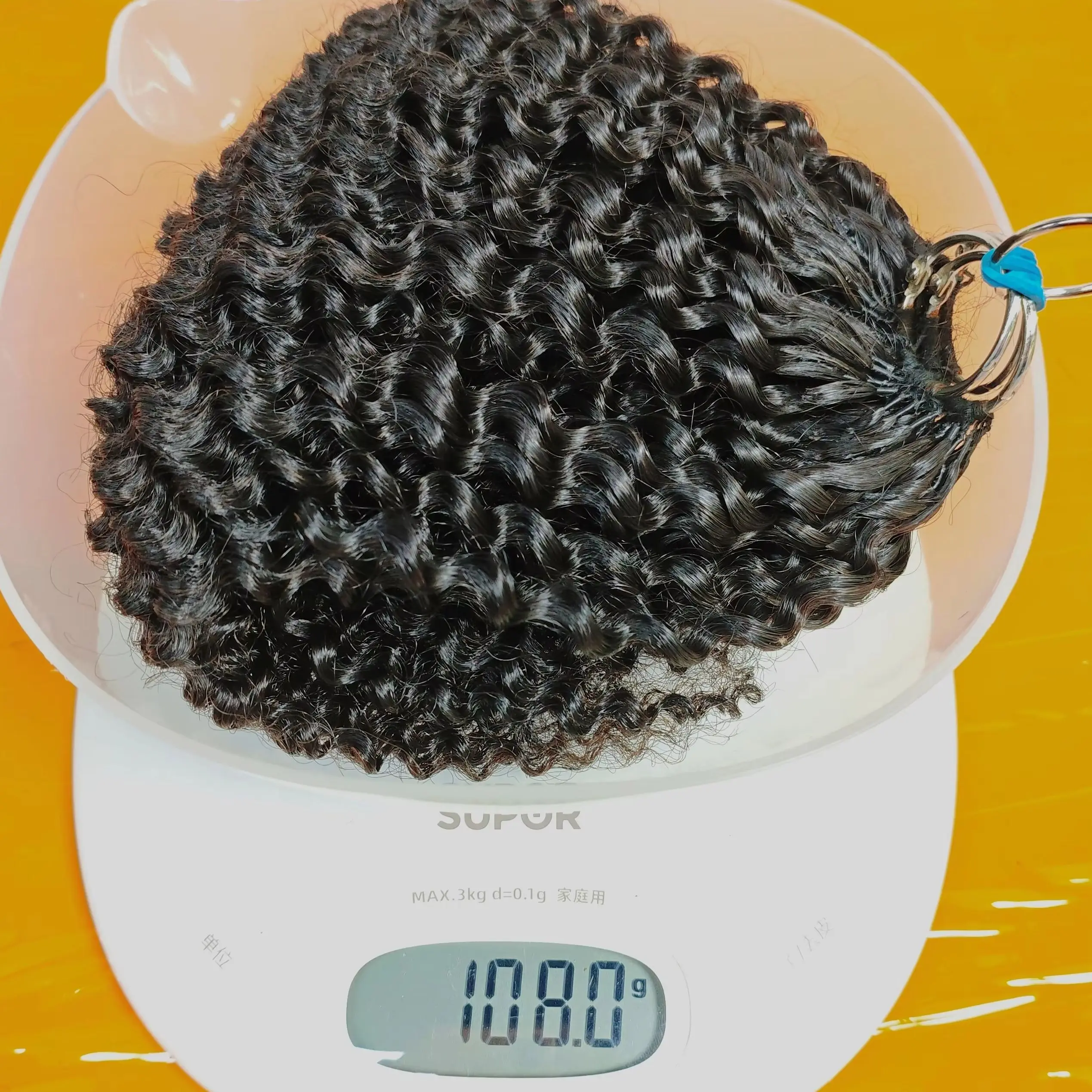 نطاط موجة المياه حزم الشعر البشري قبل فصل مجعد الشعر التمديد لحمة للنسيج البوهيمي 14 16 18In النساء حزمة