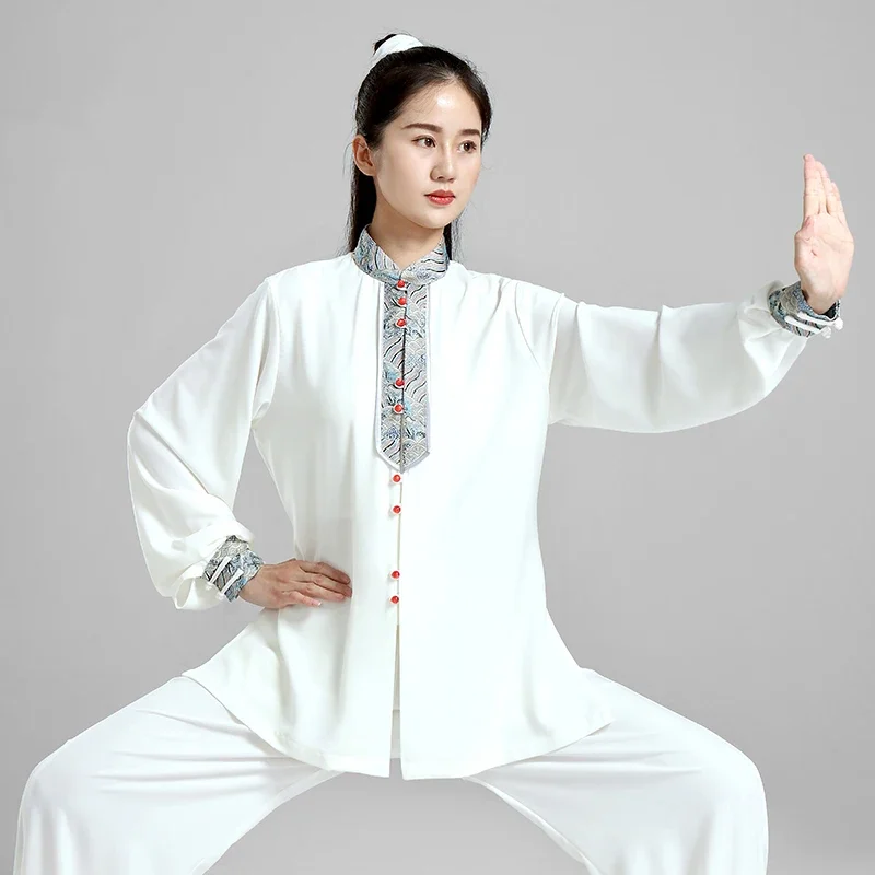 Tai Chi Clothes Women Wushu Clothes Kung Fu Competition Clothes Martial Art Uniform Wrinkle Free 2022 White Free Shipping