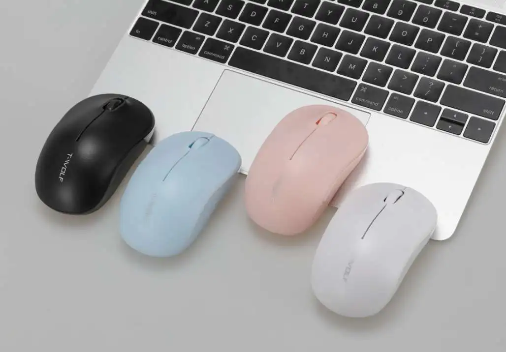 

T-WOLF Q4 Wireless Mouse 2.4G Battery Powered Laptop Desktop Universal Office Mouse