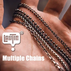 Lautie Necklace Chain EDC 925 Silver Jewelry Titanium Alloy Men and Women Clavicle Daily Ornament Accessories