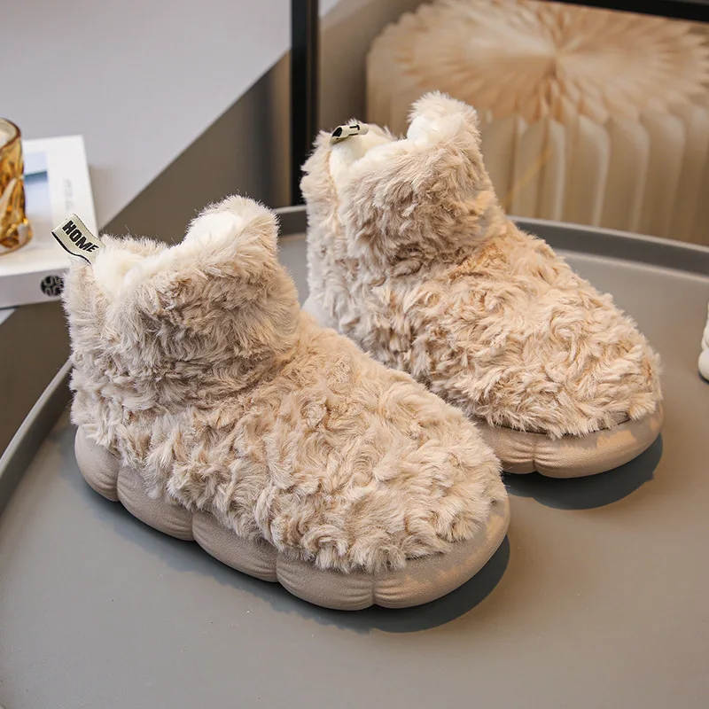Botas Para Niña Warm Kid Snow Boot Winter Plush High Top Cotton Shoe Boy Girl Indoor Home Shoe Anti Slip Kid Shoe Padded Boots