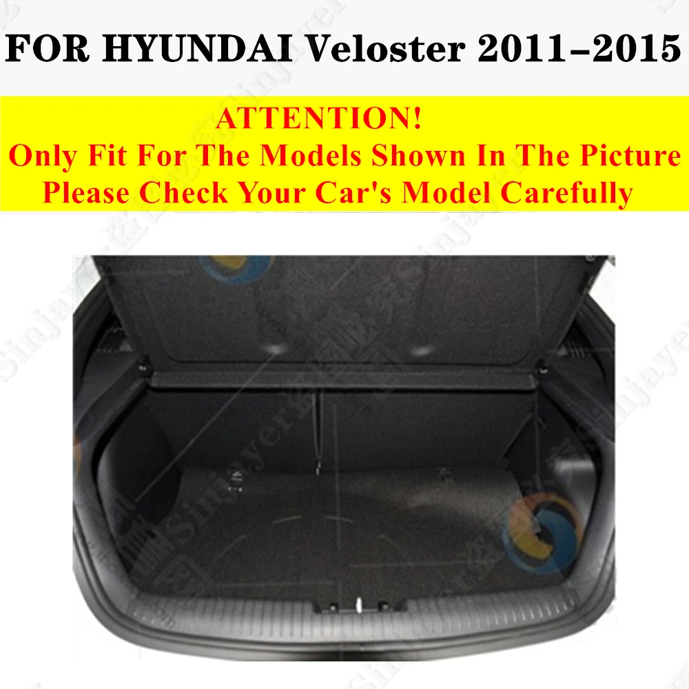 High Side Car trunk mat for Hyundai Veloster 2015 14 2013 2012 2011 Tail Boot luggage Pad Rear Cargo Liner Interior Accessories