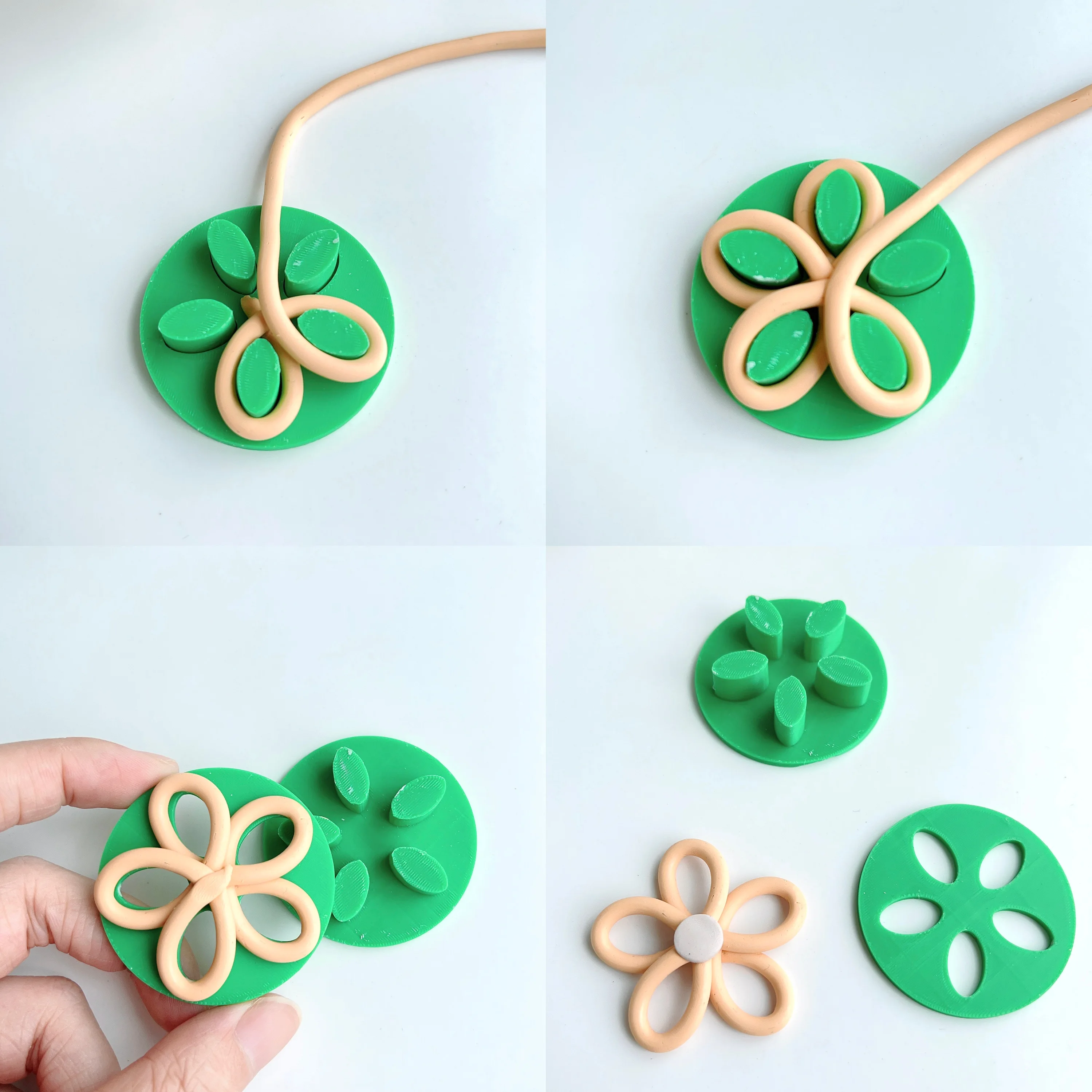 Flower Series Rose/Lotus/Sakura/BlueBell Clay Mold Cutting Soft Clay Earring Jewelry Pendant Design DIY Hand Made Clay Tool