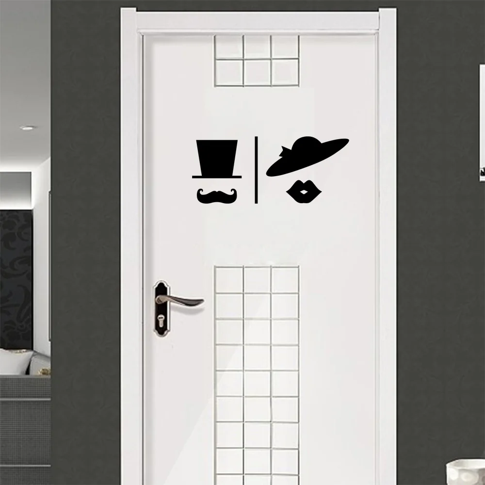 1 pc small zize Toilet or WC Wall Stickers waterproof Home Decoration Accessories For washroom Decoration Wall Art Decal