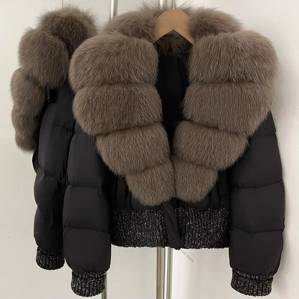 OFTBUY Women's Puffer Coat Thick Outerwear with Fur Collar Zipper Closure Duck Down Jacket Warm Thermal Winter for Daily Luxury