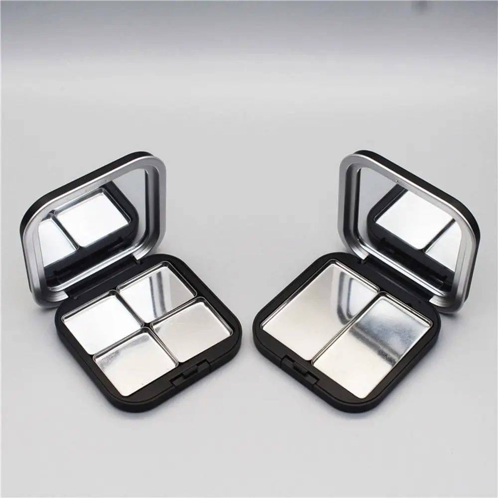 다중 그리드 DIY 아이섀도 팔레트 거울 포함 블랙 마그네틱 메이크업 팔레트 ABS 직접 조립 DIY 화장품 박스