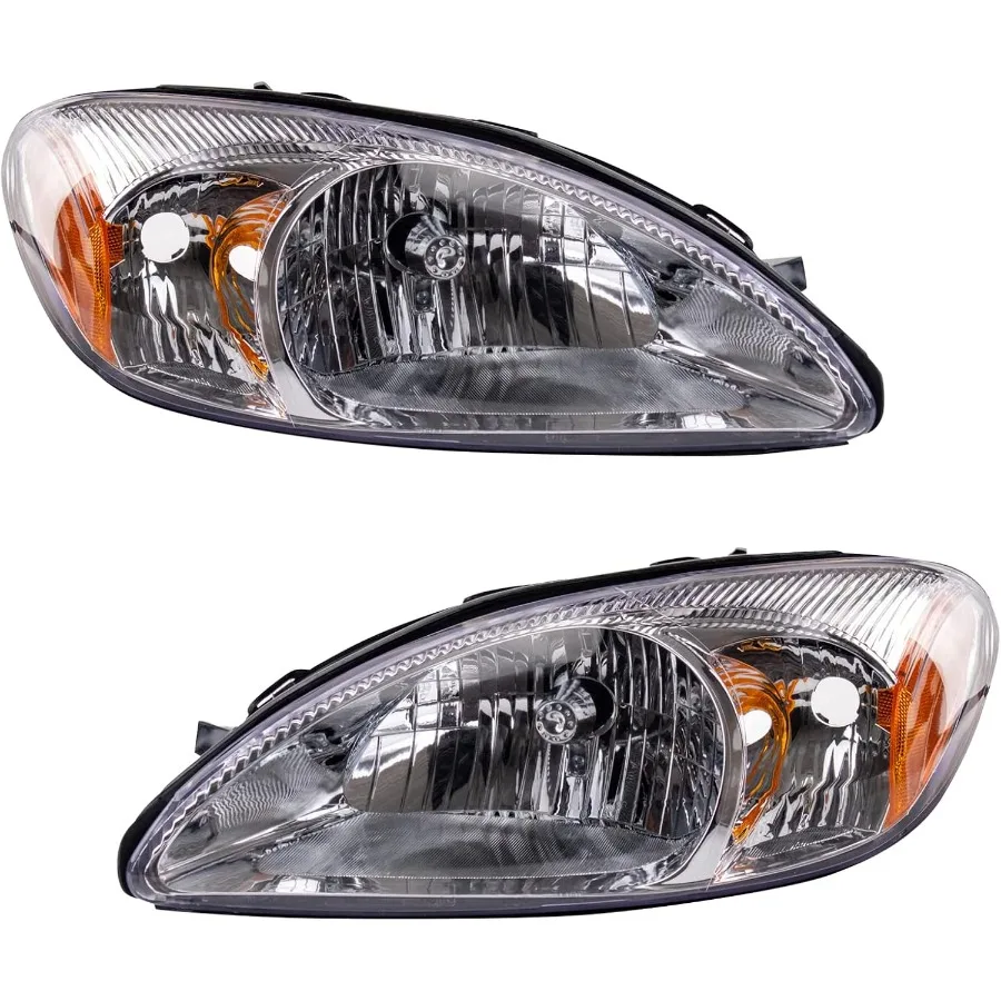 2 Piece Halogen Headlight Assembly Set