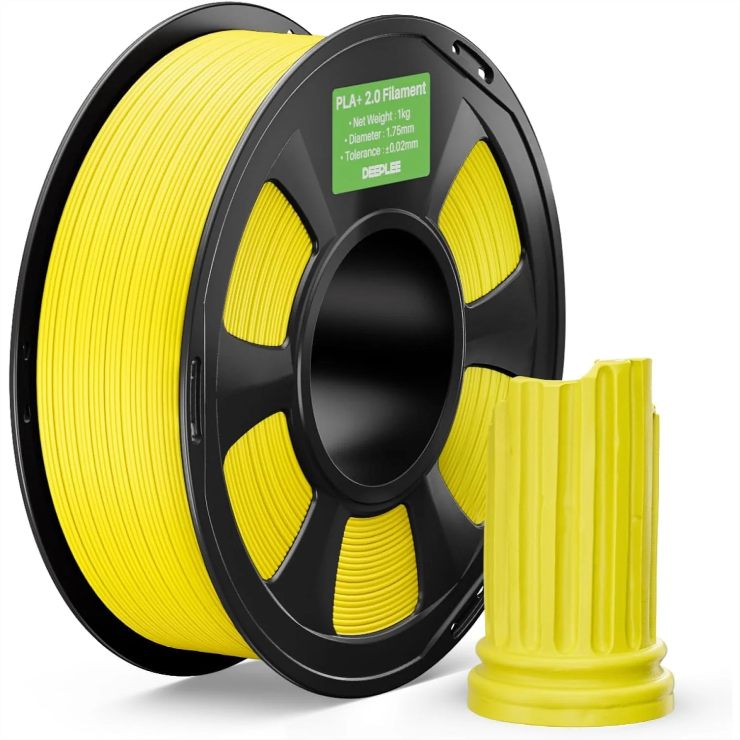 

PLA+ 2.0 Filament 1.75mm, Stronger Toughness 3D Printer Filament, Yellow 1KG, High Speed PLA Plus for Most FDM Printers