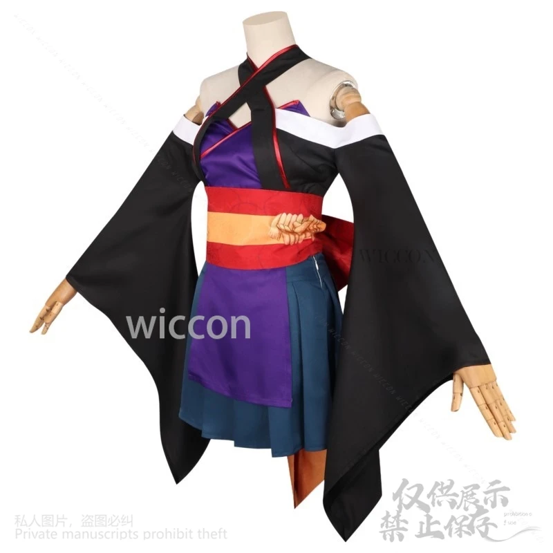 Murasame تأثيري أنيمي لعبة Senren * بانكا ثوب الكيمونو الياباني موحدة Jirai Kei الفتيات فستان مثير البدلة الباروكات @ edggy ^ # # تخصيص