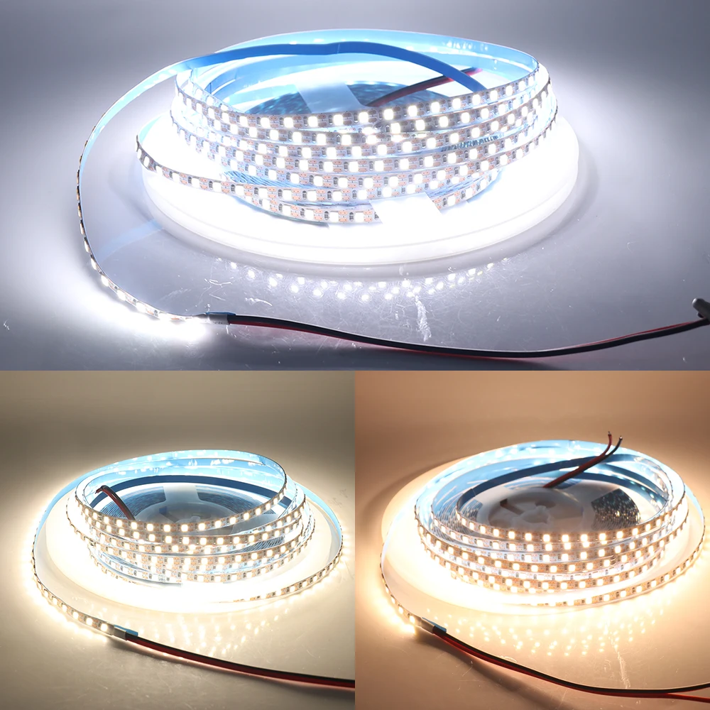 10M LED Strip Light 5mm 8mm Flexible Led Tape Ribbon 1LED Can Be Cut 24V 2835 120LEDs/M Rope Light with Adhesive