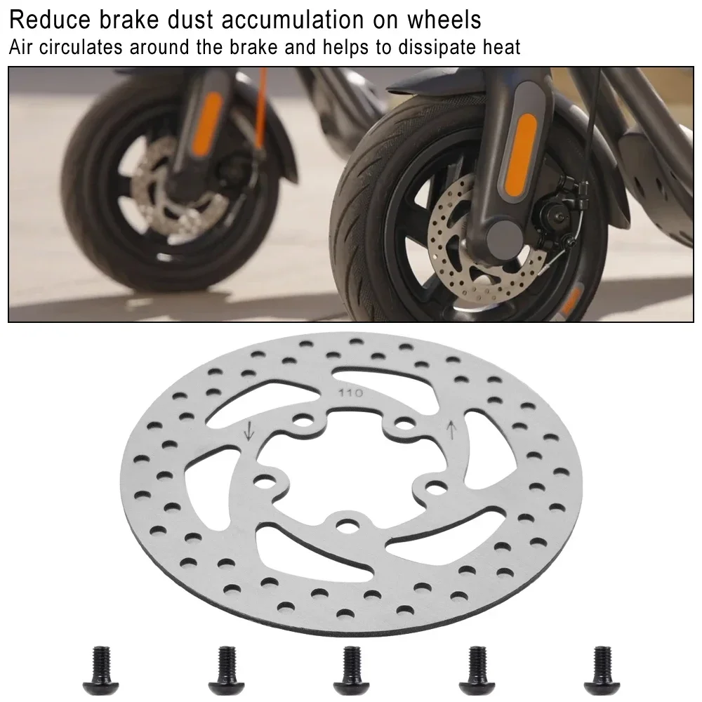Podkładki do tarcz hamulcowy 5 otworów z 5 śrubami do Ninebot F2 przednie koło ze stali nierdzewnej 110mm obrotnica elektryczna skuter zamiennik