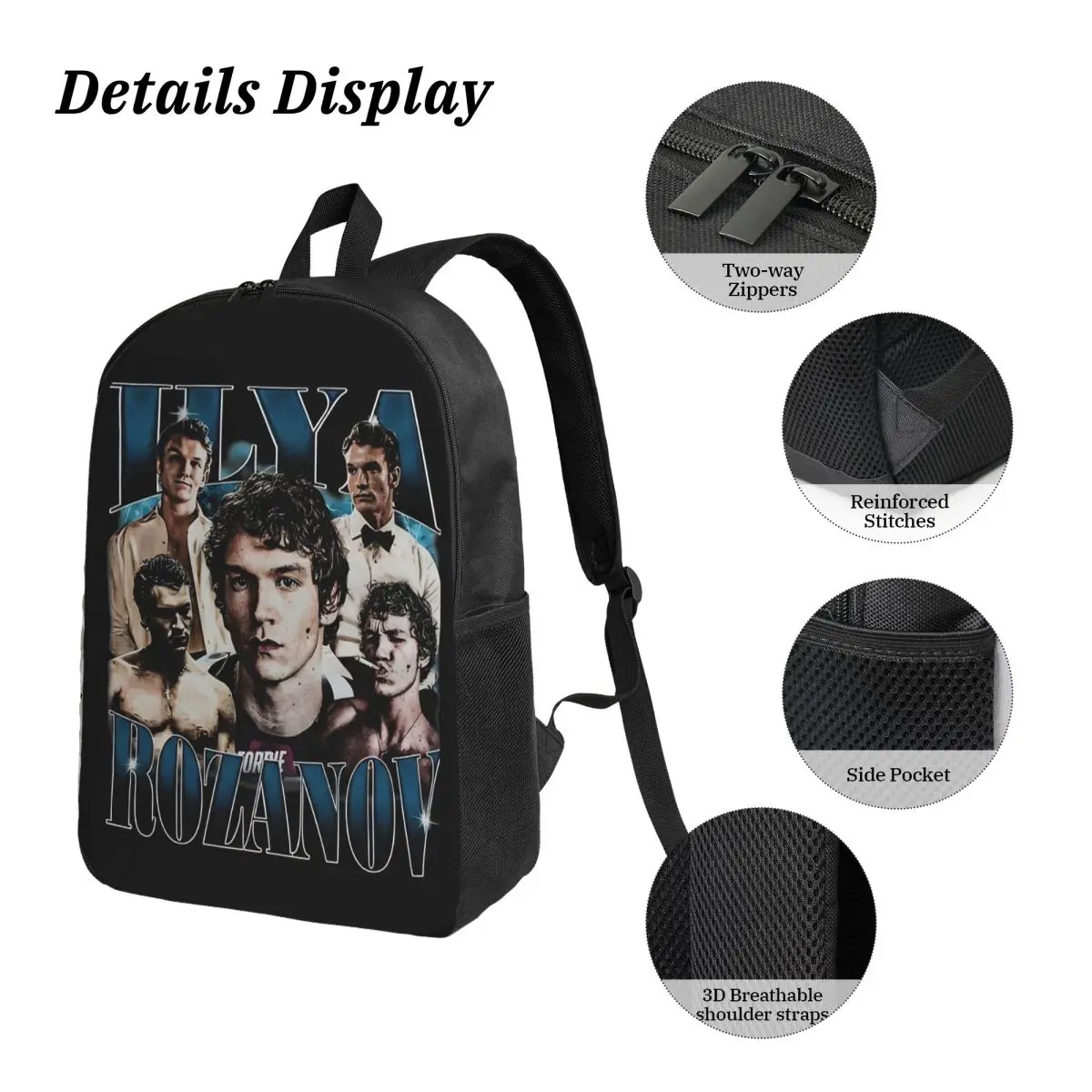 3 Stück/Set Connor Storrie Rozanov Beheizter Rivalrierungsrucksack Laptop Tagesrucksack Lunchtasche Federmäppchen