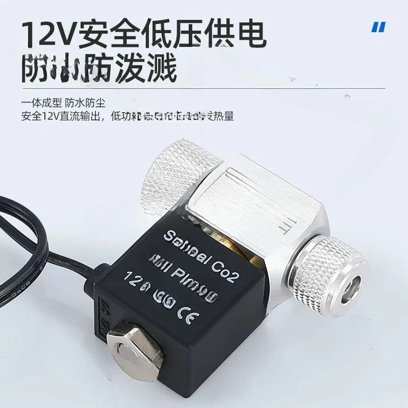 Aquarium products Aquatic plants CO2 double interface low temperature solenoid valve Fish tank DIY automatic switch solenoid