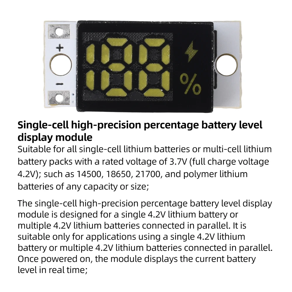 Mini Battery Level Indicator Module 1S 2S 3S 4S Series Lithium Battery Capacity Tester LED Digital Percentage Display Module image 5