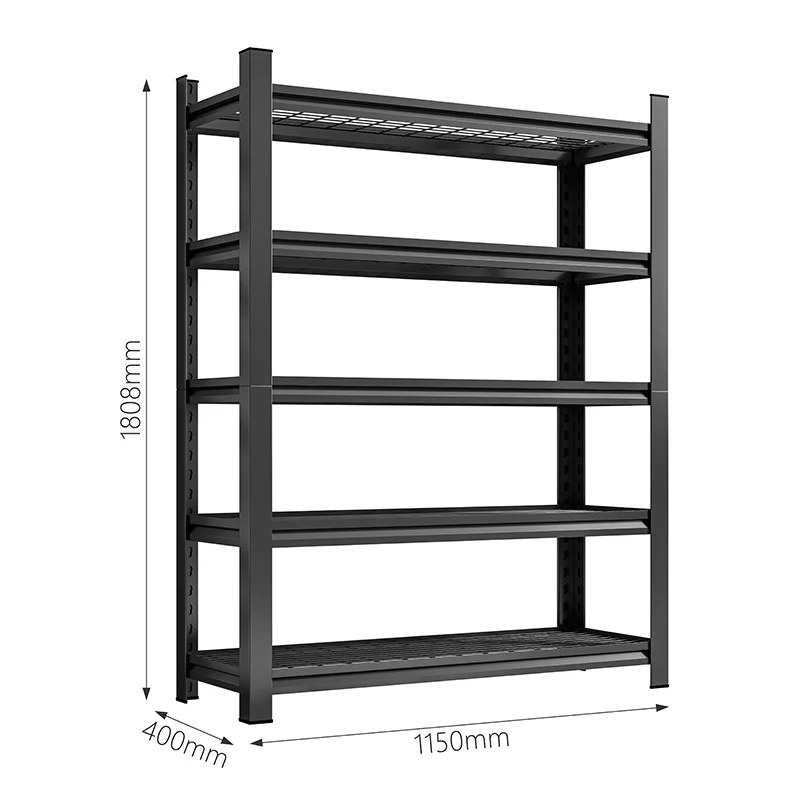 Supermarket Storage Shelves and Stacking Racks - Powder Coated Metal Display Stand for Shop Retail Shelving Units