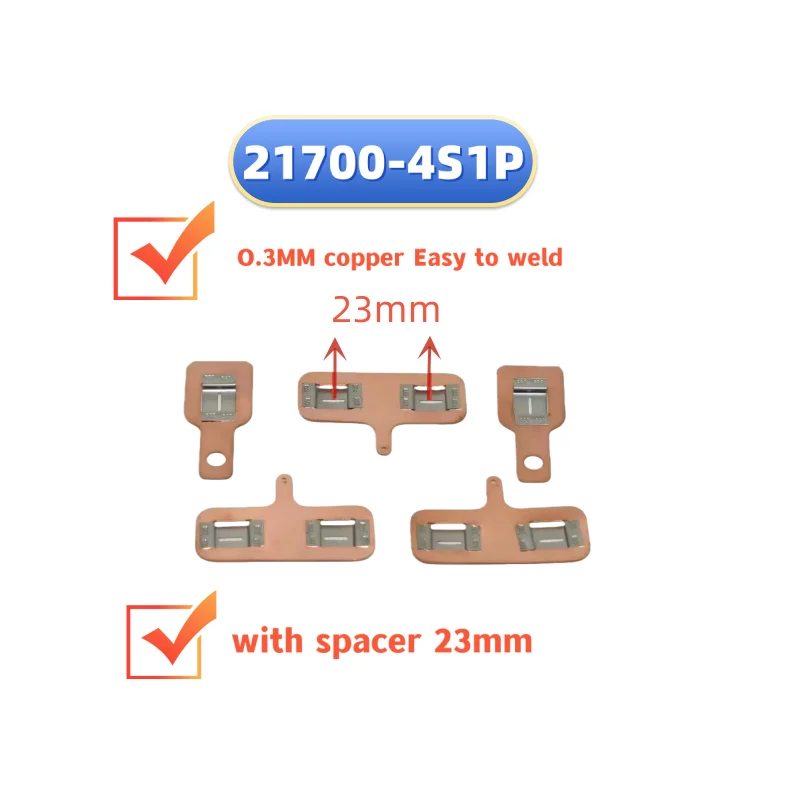 21700-4S1P Copper Strip for Model Aircraft Battery Packs Copper-Nickel Strips with 0.3mm Spacing  23m  10 Sets Easy to weld