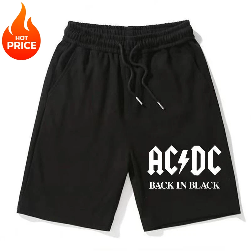 

ACDC Band Heavy Metal Rock Периферийные шорты Мужские летние трендовые спортивные повседневные брюки Мужские шорты в стиле аниме