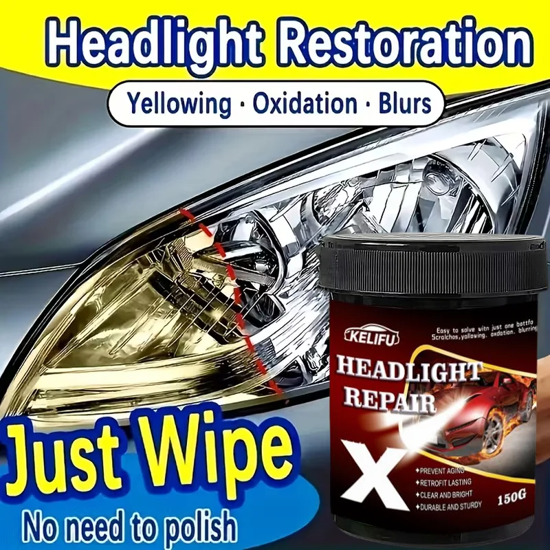 Car Headlight Restoration Polishing Kits Headlamp Repair Kits Car Light Polisher Cleaning Paste Car Paint Care Refurbish Agent