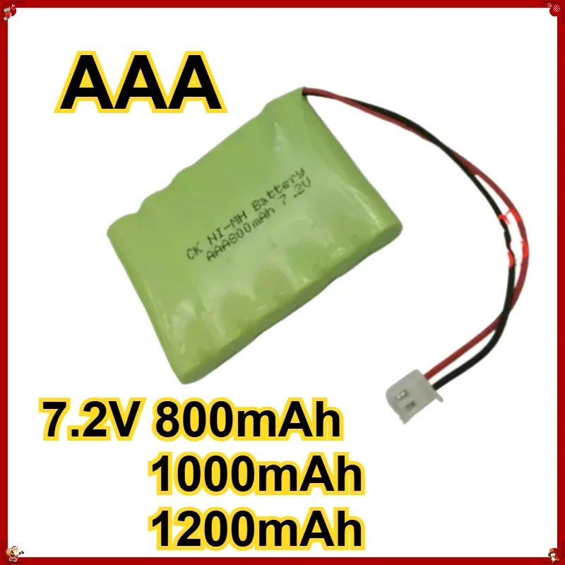 for AAA 7.2V 800mAh 1000mAh 1200mAh Nickel Metal Hydride Cell Pack for RC Toys Remote Control Car Ni-MH Rechargeable Battery