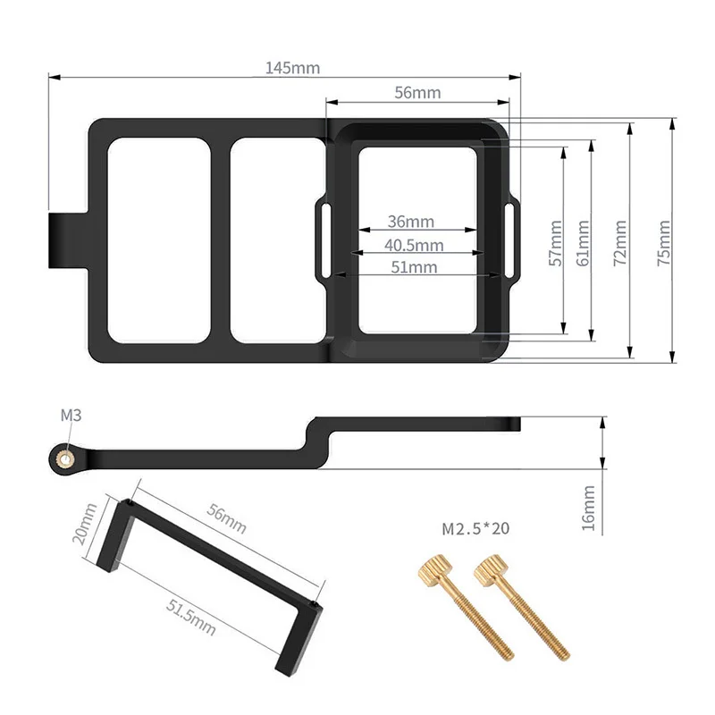 Action Camera Switch Adapter to Handheld Gimbal Plate 4X Balance Counterweight for GoPro 9 8 7 6 for DJI OSMO Action OM4