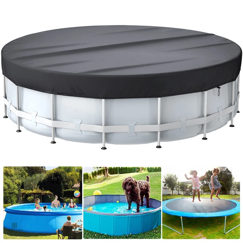 

1 PCS Round Pool Cover Solar Pool Covers For Above Ground Pools, Hot Tub Cover Waterproof And Dustproof, Swimming Pool 12FT