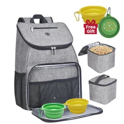 Christmas Travel Bag Dog Cat Supplies Backpack Water-resistent Diaper Pads Food Storage Travel Outdoor Portable Backpacks Set