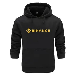 Binance 남성용 두꺼운 프린트 크립토 스웻셔츠, 풀오버 패션 재킷, 겨울 맨투맨