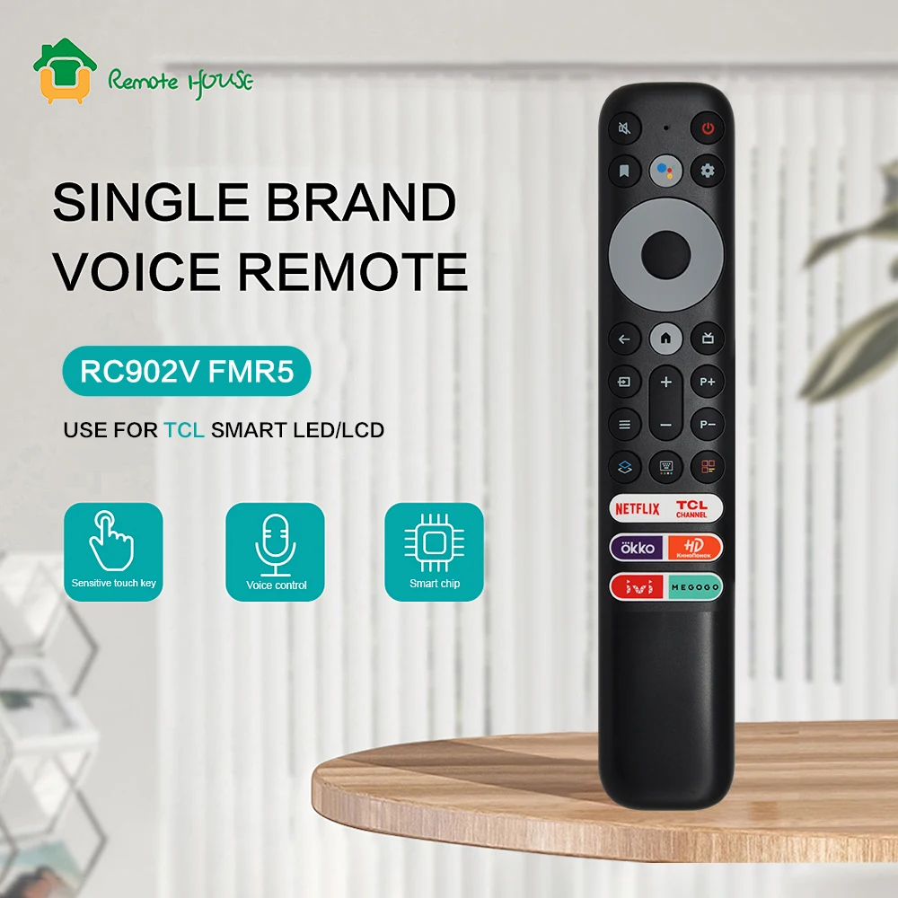 RC902V FMR5 Voice Remote Control Compatible with TCL Smart TV 50P725G 55C728 75C728 C835 X925PRO 65X925