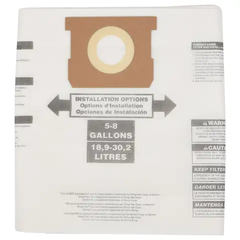 B15C 6 uds bolsa de polvo Universal para aspiradora seca aspiradoras de 5 a 8 galones para tienda Vac bolsas de polvo Ridgid VF de 5-8 galones