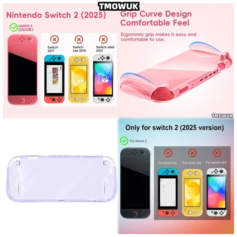 

For Nintendo Switch 2 TPU Bumper Case, Full Body Shockproof Defense
