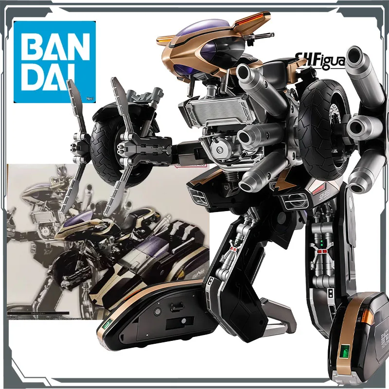 

Bandai Original S.H.Figuarts Side Basher Motorcycle Anime Action Figures Toys For Christmas Gift Collectible Model Ornaments