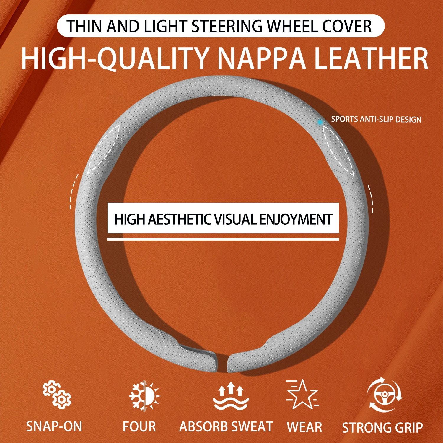 مناسبة لسيارات BMW غطاء عجلة القيادة 357 سلسلة X1 iX3 X2 X5 X6 X7 M4 GT320 li330 325 رقيقة جدا أربعة مواسم تنفس #2