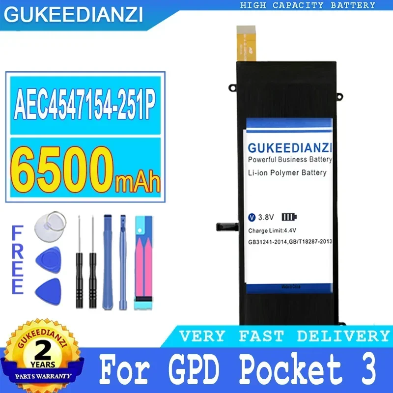 

AEC4547154251P Rechargeable 3750mAh/8900mAh Mobile Phone Batteries For GPD Pocket 3 2 1 Pocket3 Pocket2 Pocket1 P3 624284-2S