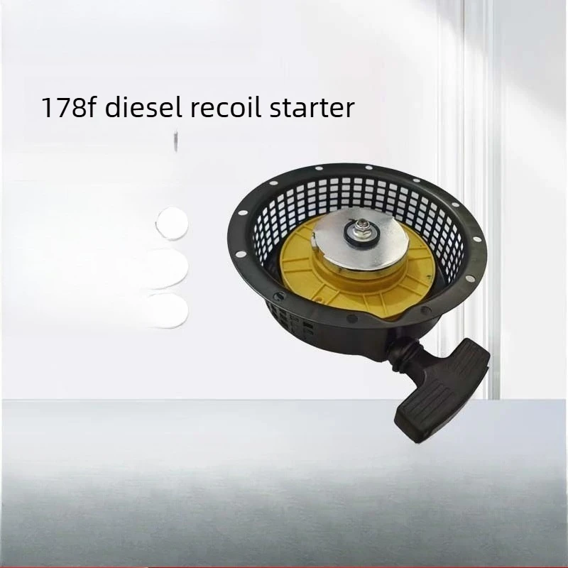 Universal recoil starter assembly, precise fit stable, replacement for 173/178/186 diesel power equipment parts