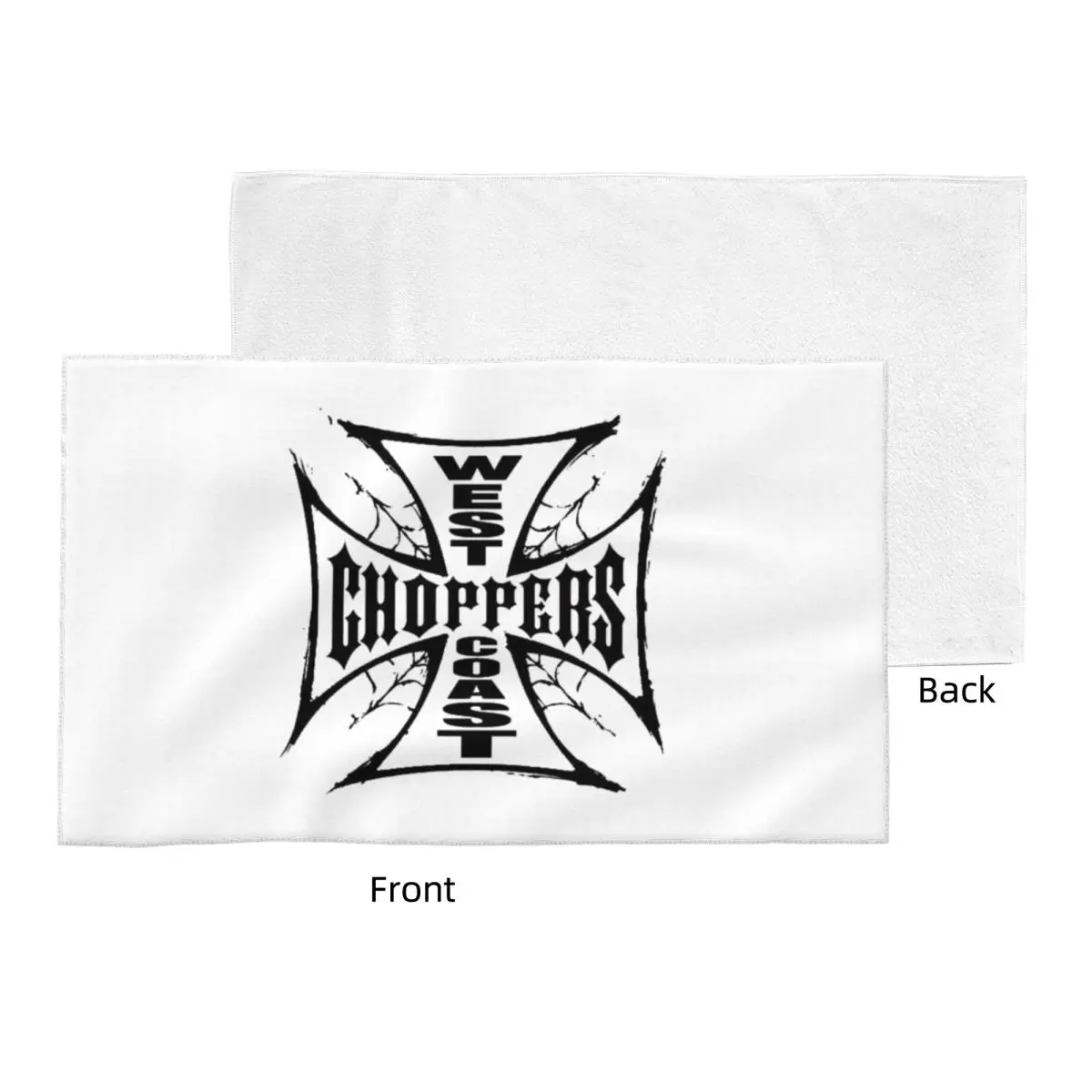 Custom Personalized West Coast Iron Cross Choppers Soft Face Towel Quick Dry Pool Bath Cotton Towels Breathable